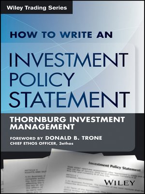 how to write a investment policy statement